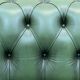 Chesterfield sofa in green leather 3 places from the 80s