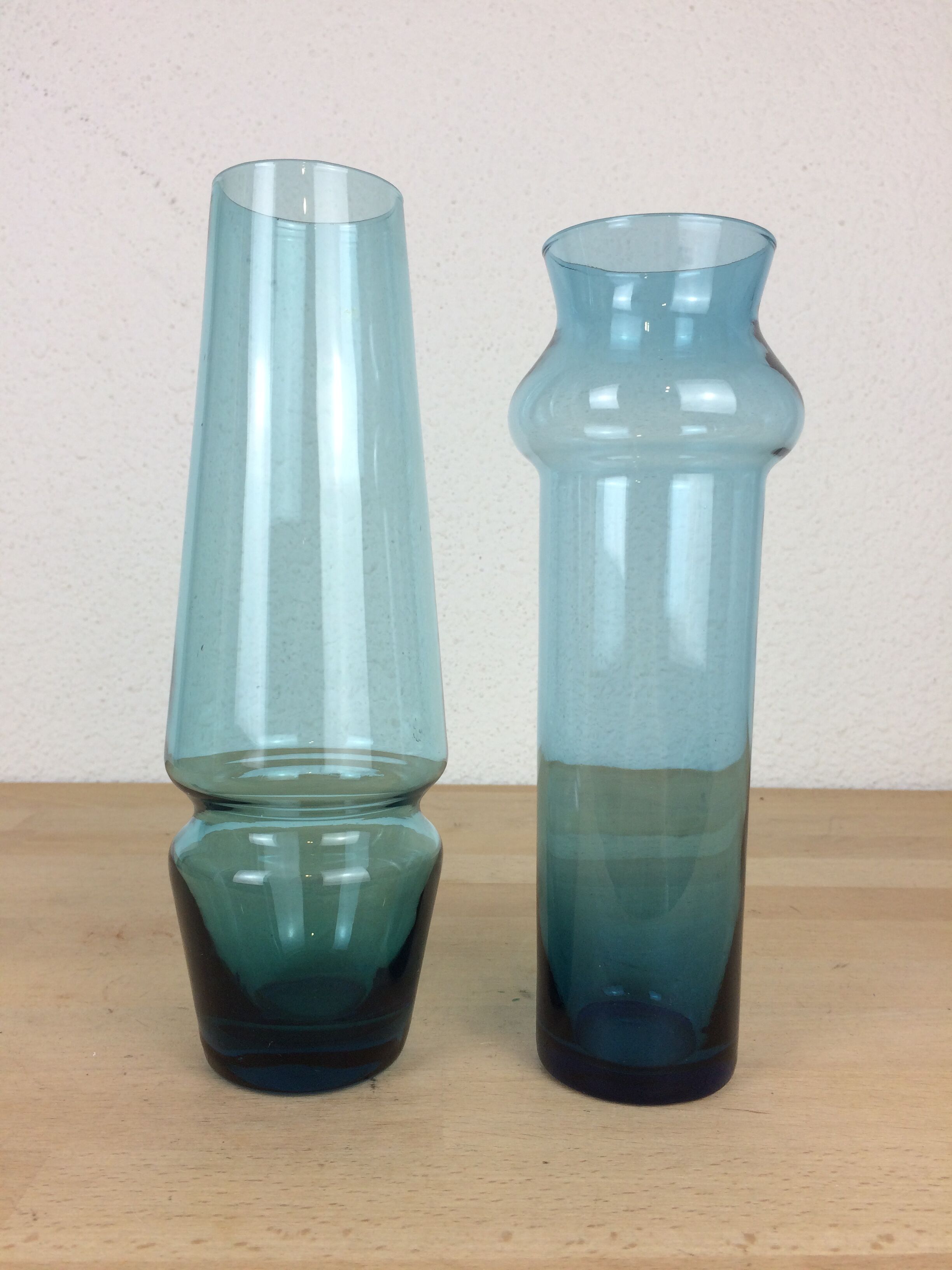 Scandinavian roll vases, Riihimaki glass Tamara Aladdin