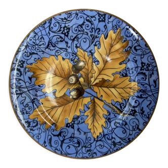 6 sofa plates, Oak leaves, Gien