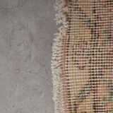 Vintage Turkish Oushak Rug Handwoven 55x733 cm