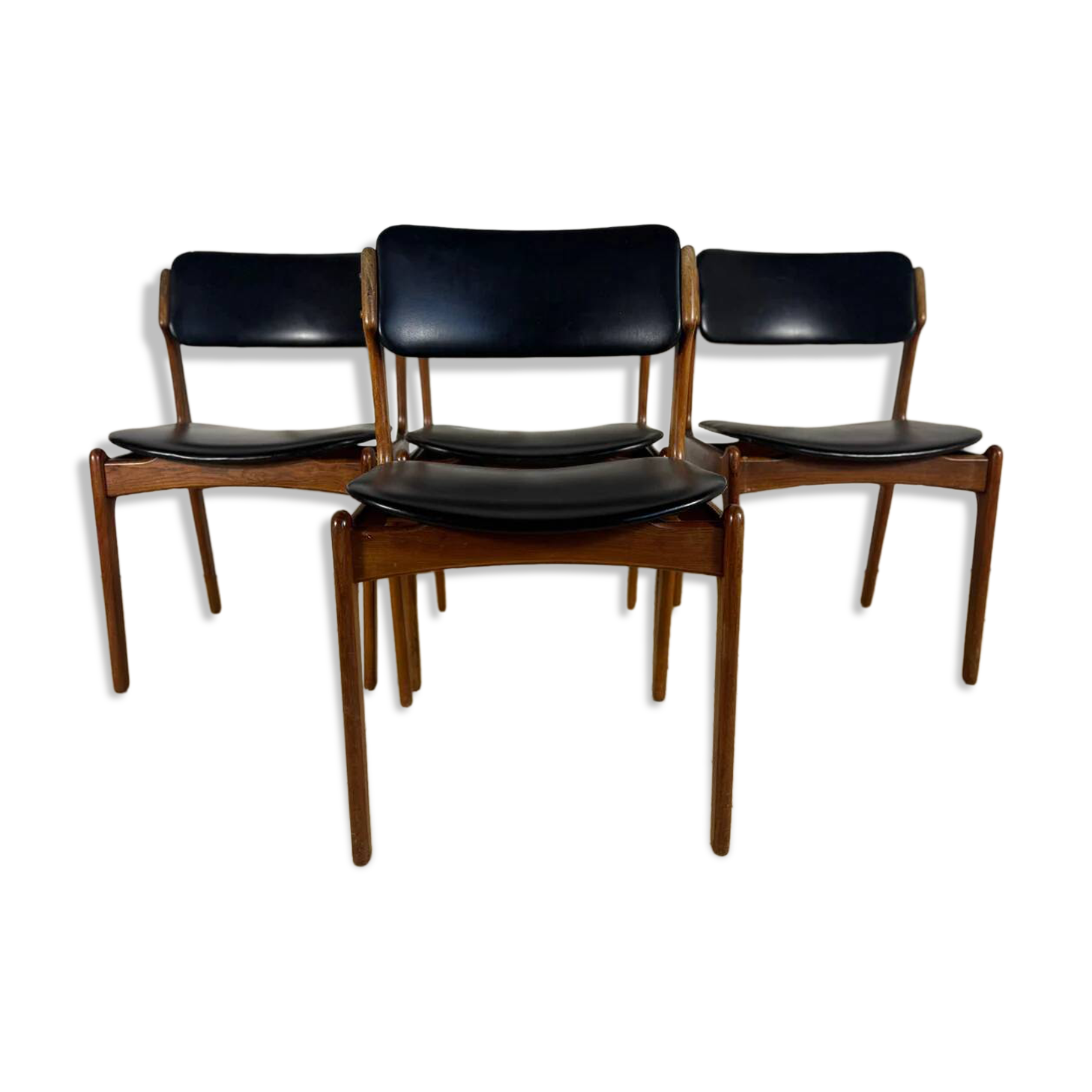 Set of 4 chairs, model no. 49, in rosewood – Erik Buch, Denmark, 1960s