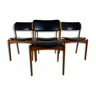 Set of 4 chairs, model no. 49, in rosewood – Erik Buch, Denmark, 1960s