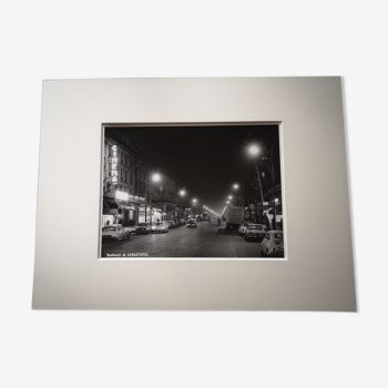 Photograph 18x24cm - Old black and white silver print - Bld Sebastopol - 1950s-1960s