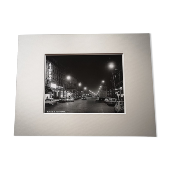 Photographie 18x24cm - Tirage argentique noir et blanc ancien - Bld Sebastopol - Années 1950-1960