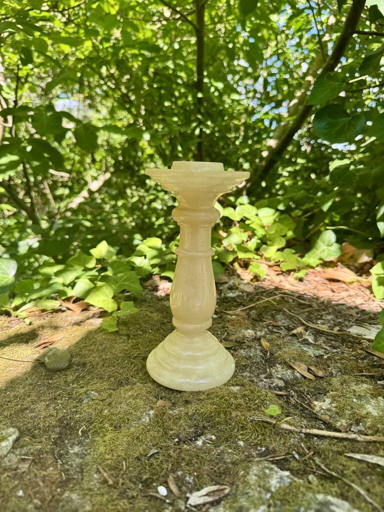 Large Art Deco onyx candlestick
