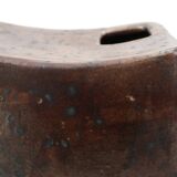 Impressive modernist vase in pyrite stoneware, La Borne, 1970s