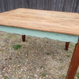 Table and chairs art deco wood and pastel