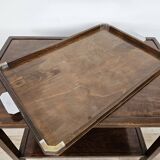 1930s art decò tray by fada in wood and metal