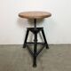 Black Industrial Workshop Swivel Stool, 1960s