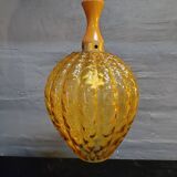 Vintage amber glass chandelier