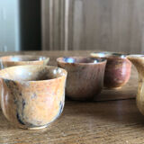Polished stone tea set