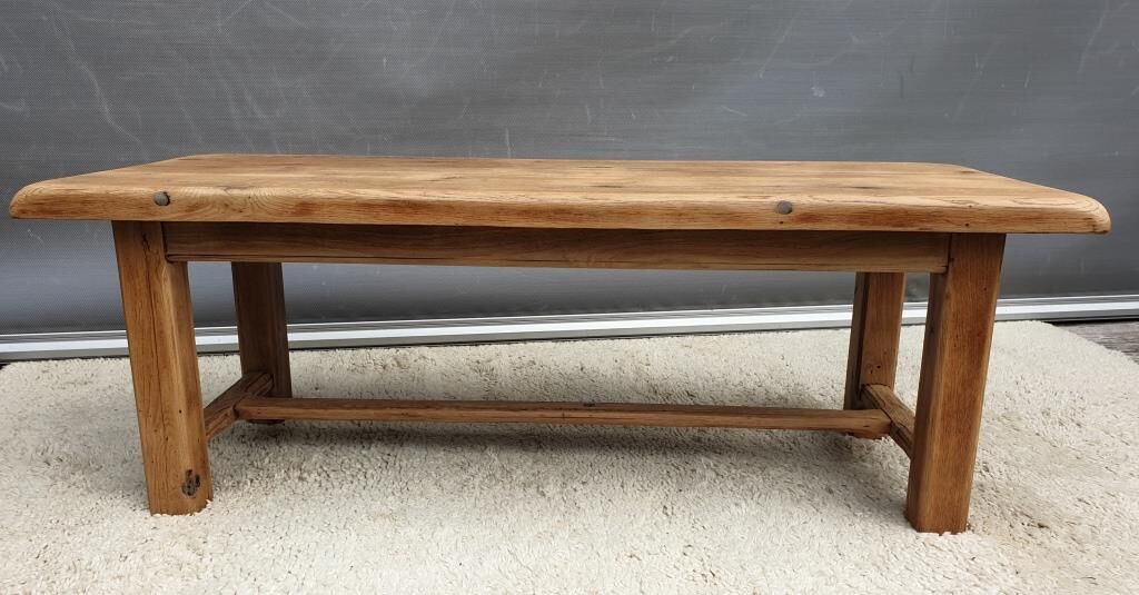 Farmhouse coffee table raw oak natural shade