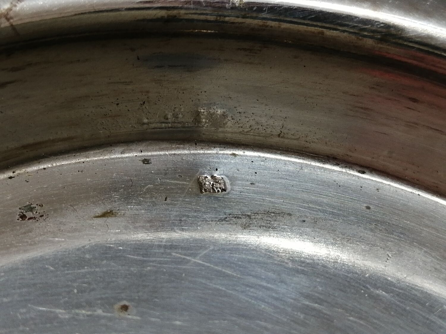 Glass sugar on art deco silver tray