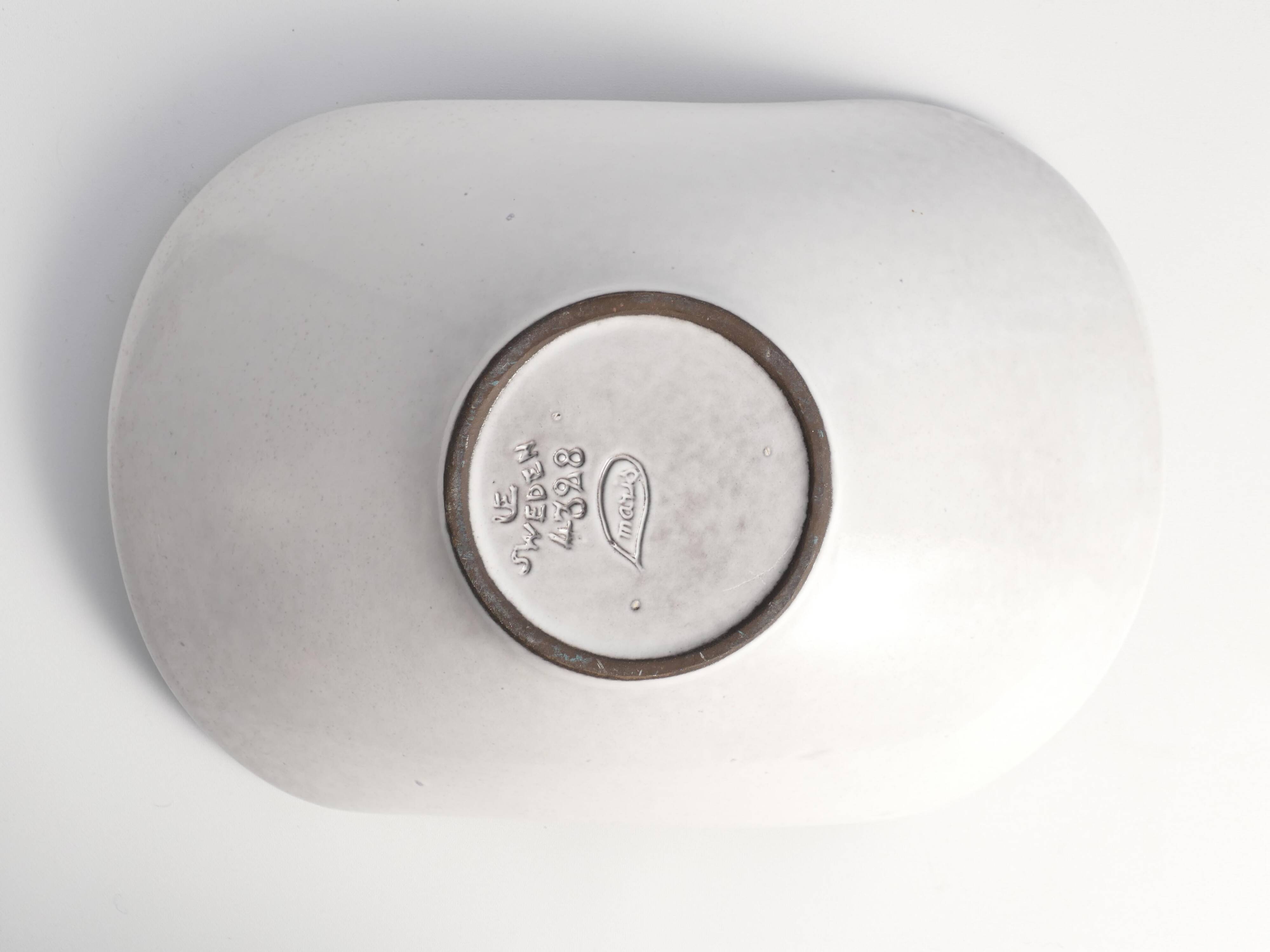 Mid-Century Ceramic Bowl "Ax" by Mari Simmulson for Upsala Ekeby, Sweden 1950s