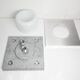 Doria Leuchten ceiling light 1960, Germany, Aluminum and Opaline + new chrome bulb
