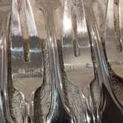 12 silver-plated metal snail forks by silversmith Noel Collet, shell design