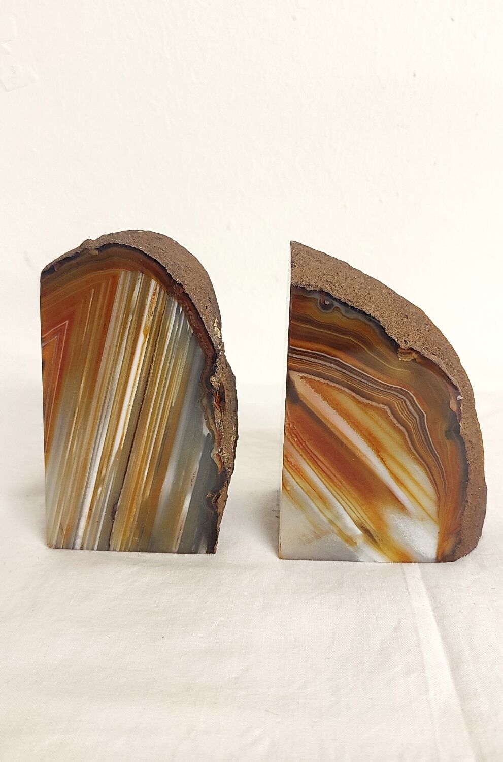 Onyx bookends. Spain, 1980s.