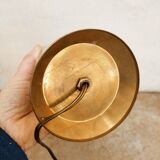 Lampe en laiton et verre années 50