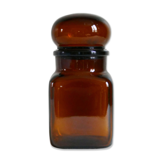Vintage brown apothecary jar for kitchen food storage