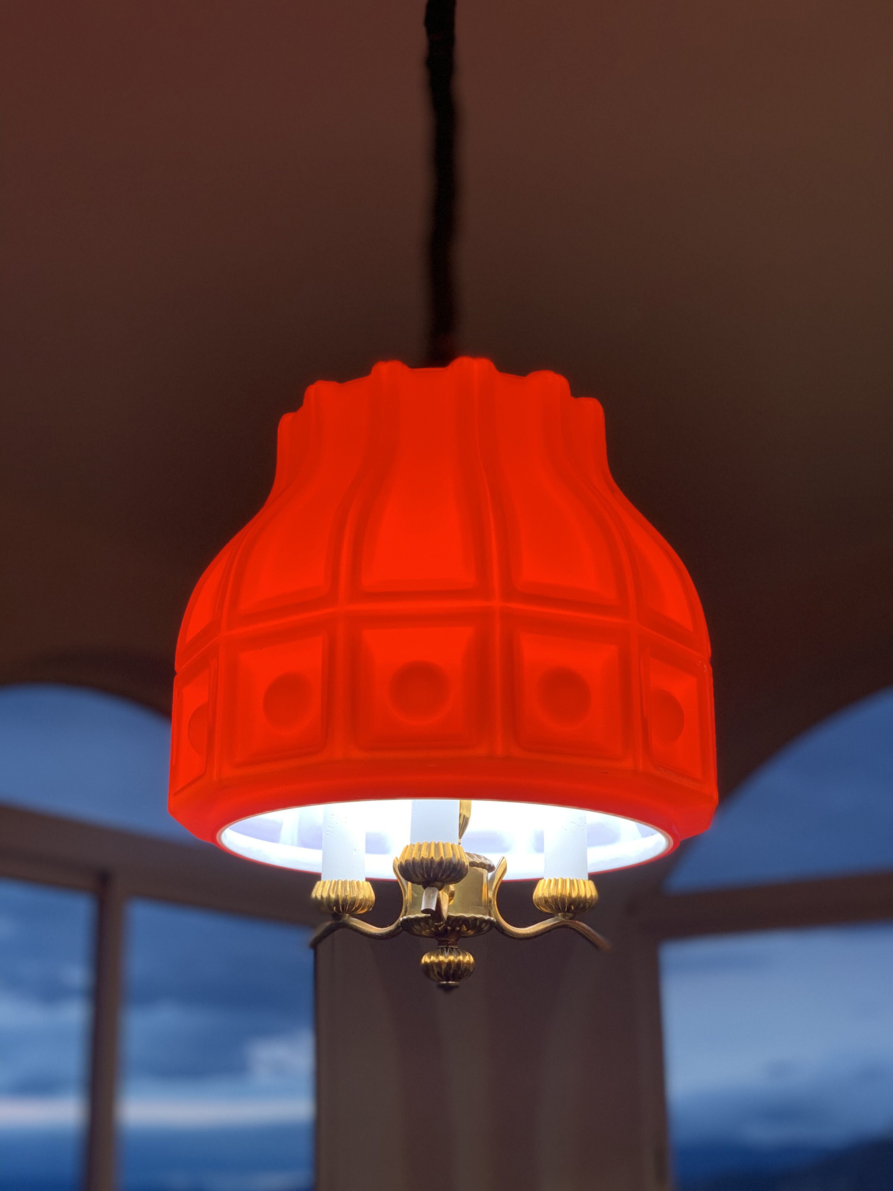 Helena Tynell pendant light for flygsfors Sweden, 1960s