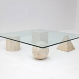 Table basse Metafora en travertin par Massimo & Lella Vignelli, Italie