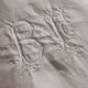 Old very large linen sheet monogrammed BF