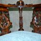 Fauteuil d'angle néo-renaissance en noyer sculpté
