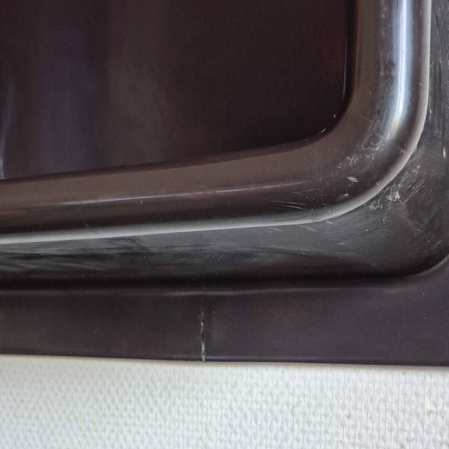 Prisunic brown plastic wall shelf