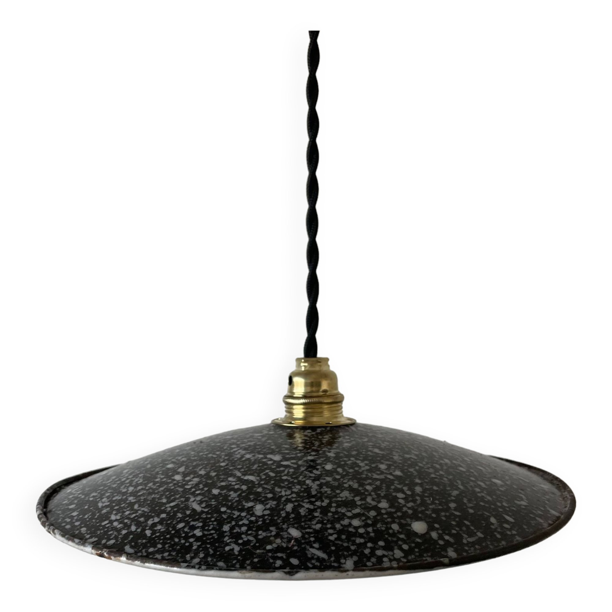 Sheet metal suspension, industrial enameled bowl