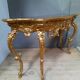 Console dorée style Louis XV