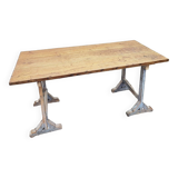 Farmhouse table on trestles