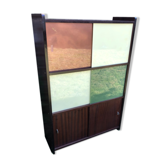 Furniture style Oscar storage showcase vintage library 70s