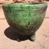 Tamegroute pottery enamelled pot cover