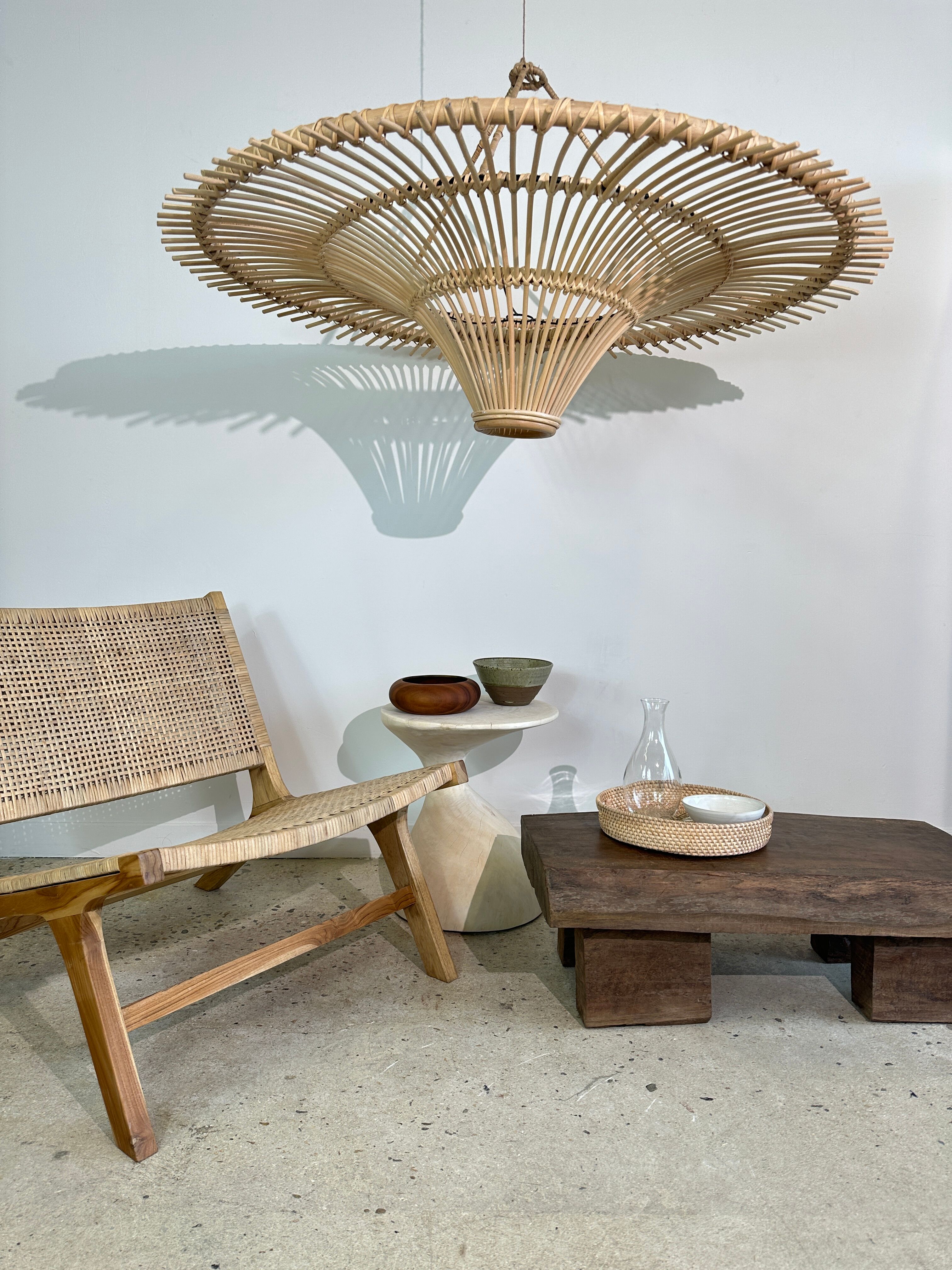 Suspension rattan saucer iron frame D:120 H:60