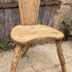 Chaise d’enfant rustique artisanale, tree trunk, esprit wabi-sabi