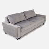 Canapé rejkiavik argent velour, design scandinave