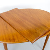Danish teak oval extending dining table by Gudme Möbelfabriken, 1960s