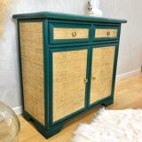 Rattan chest of drawers 70s