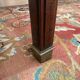 Flat desk – Louis XVI style – Mahogany, green leather, bronze