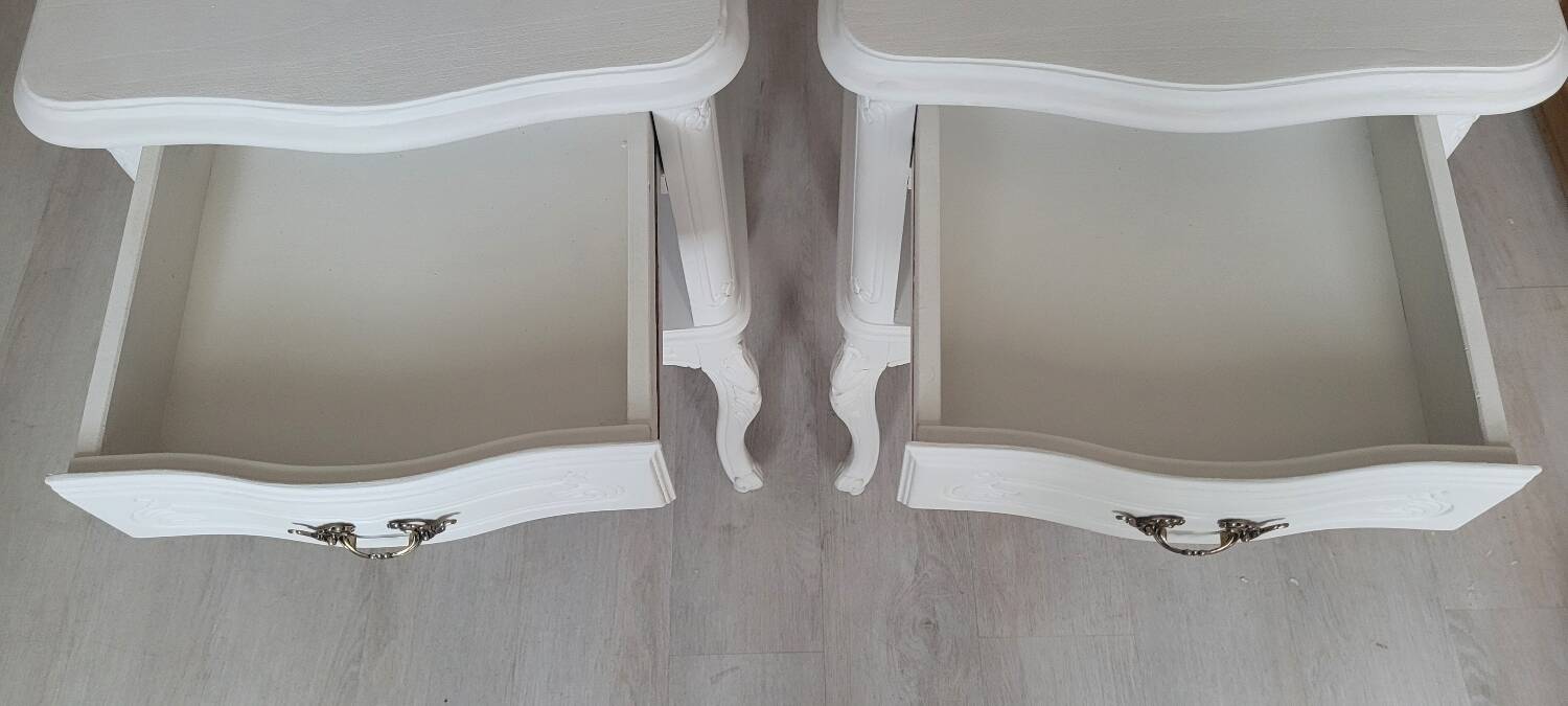 Louis XV style cherry wood bedside table