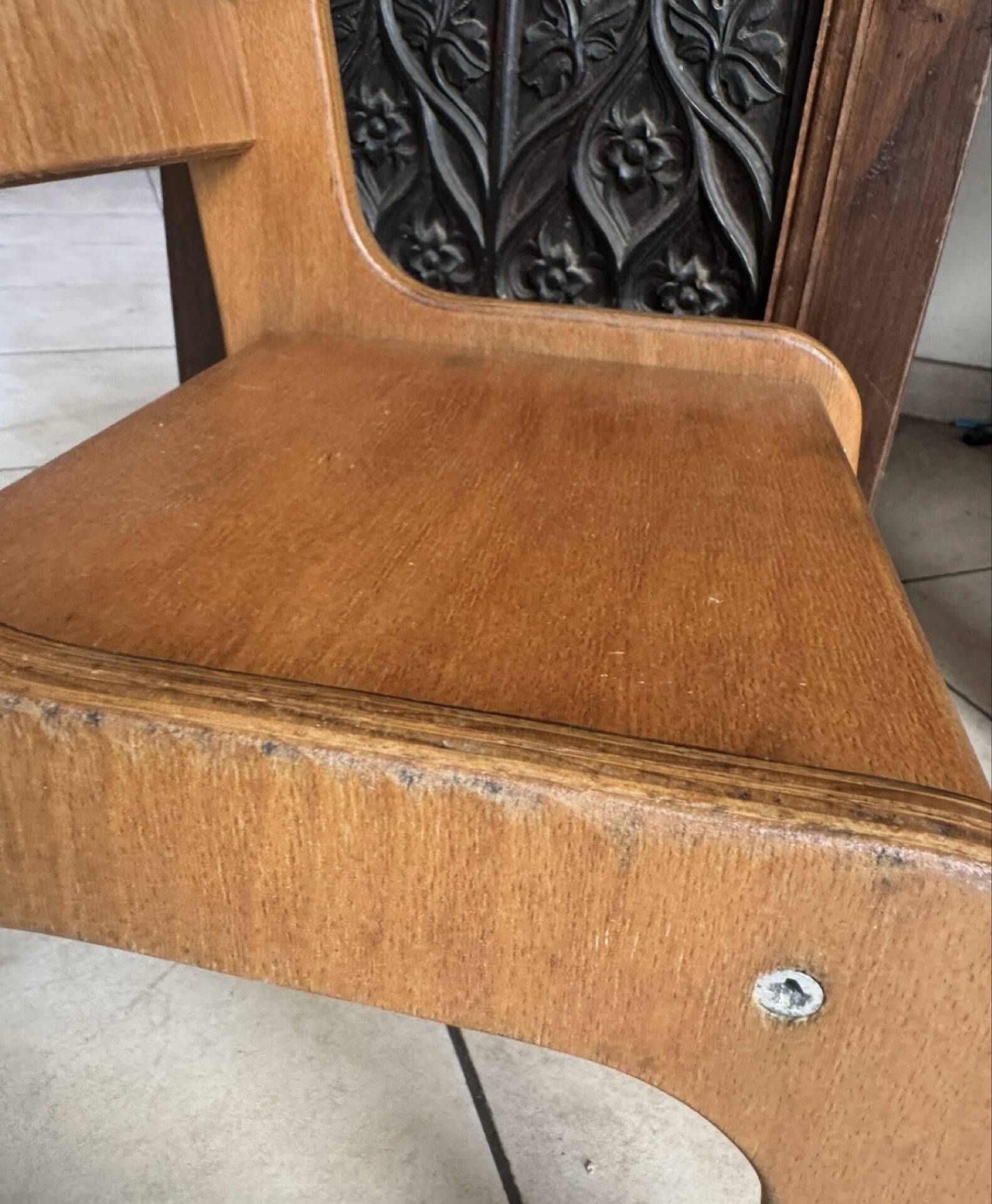 Vintage wooden children's sled chair – 60s/70s design furniture