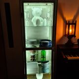 Vintage industrial showcase with LED interior lighting