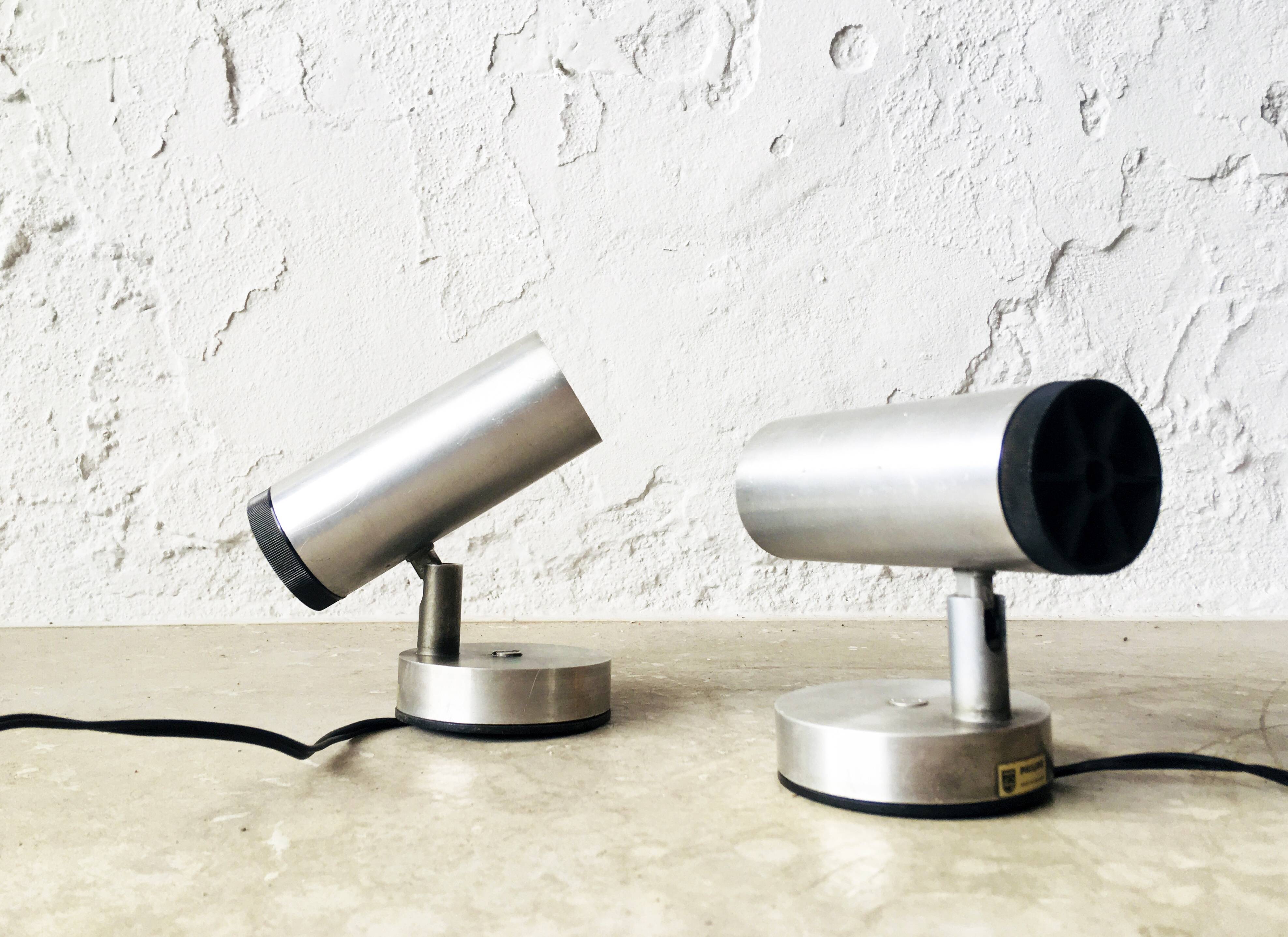 Set of two adjustable spotlights, 1970