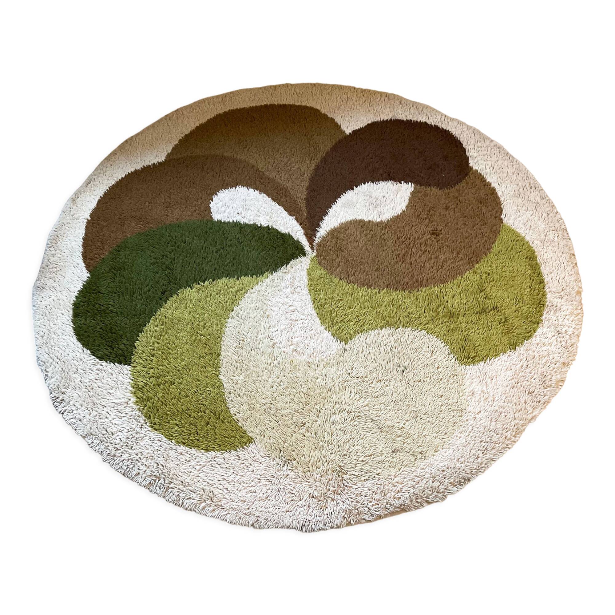 Xl psychedelic high pile rya rug desso netherlands, 1970s