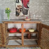 Antique solid pine sideboard with zinc top.
