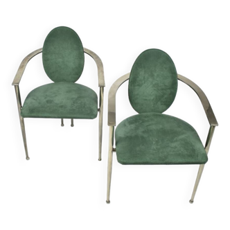 2 Belgo Chrom dinning chairs Memphis style