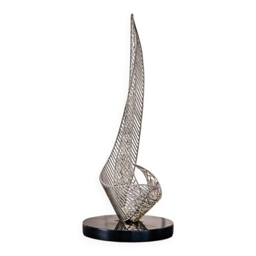 Signed Untitled Brass Wire Sculpture Bob Bennett (1979)