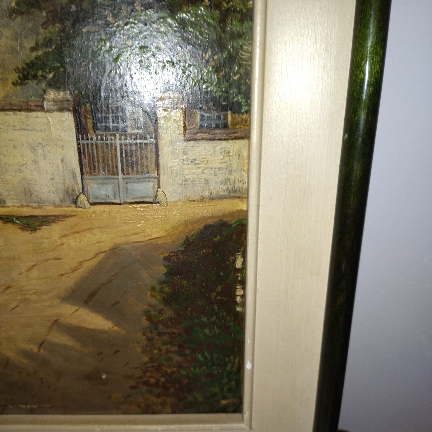 Oil painting on cardboard