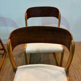 Set of 4 fully restored Baumann sleigh chairs