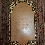 Console and its mirror in bronze and marble